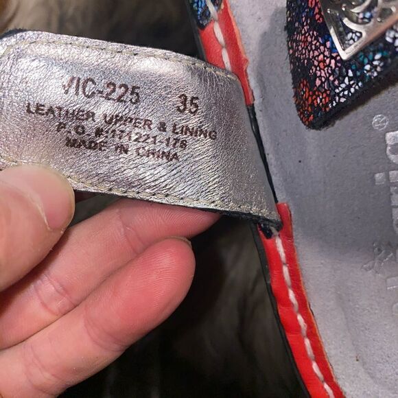 Alegria Sandals Womens Size 5-5.5/35EU Victoriah Botanicool SlipOn Slide Leather - Picture 8 of 9